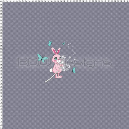 Spandex P100 Dandy Bunny Butterflies Grey Project Panel