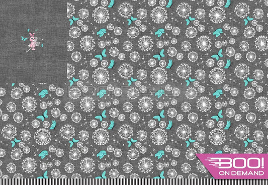 Spandex P100 Dandy Bunny Dandelions Denim Project Panel