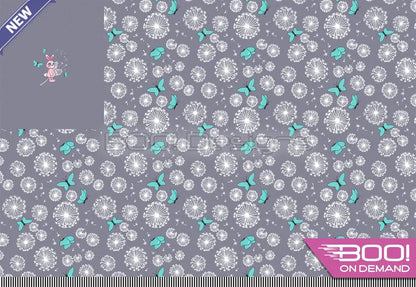 Spandex P100 Dandy Bunny Dandelions Grey Project Panel