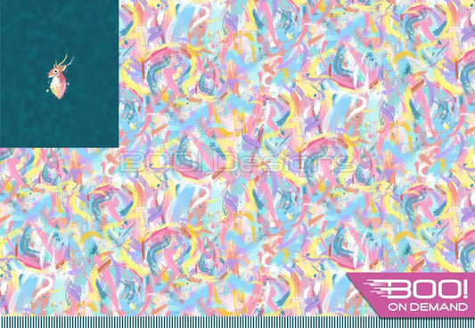 Spandex P100 Deer Abstract Project Panel