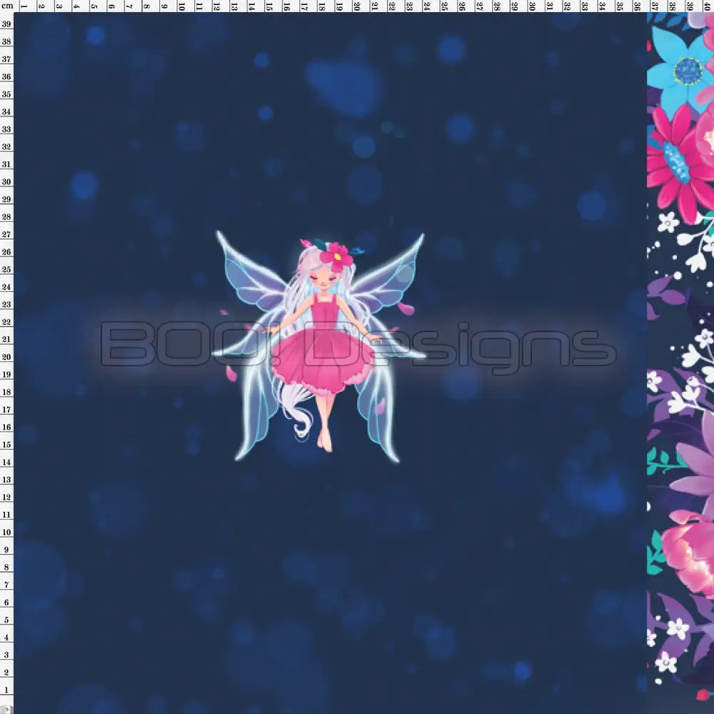 Spandex P100 Fairy Floral Project Panel