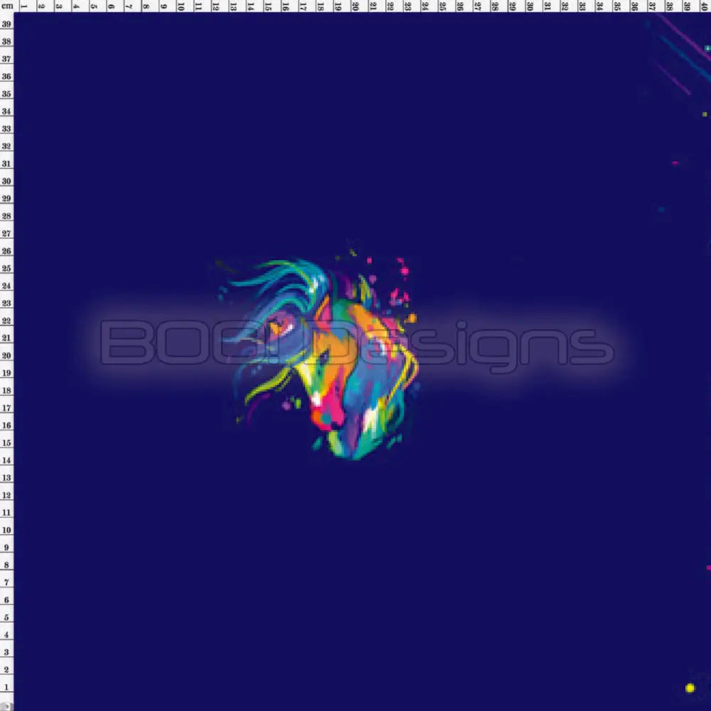 Spandex P100 Horse Jumbo Splat Navy Project Panel