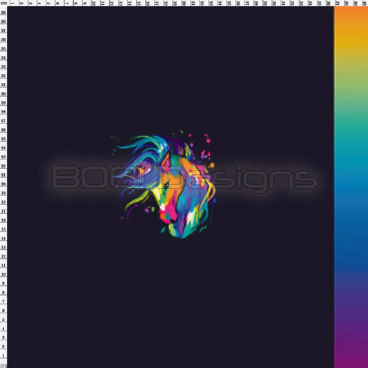 Spandex P100 Horse Ombre Black Project Panel