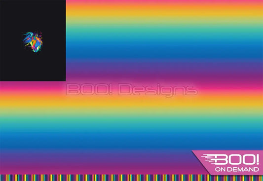 Spandex P100 Horse Ombre Black Project Panel