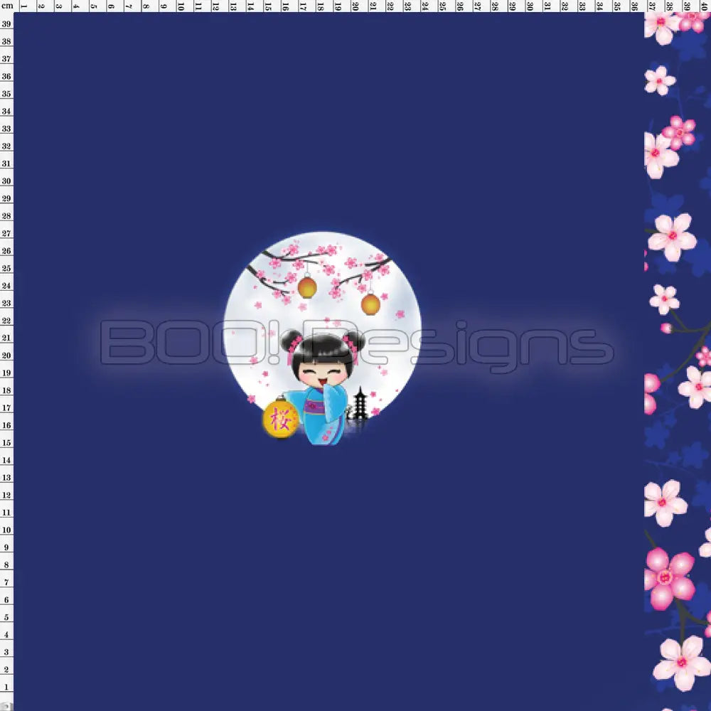 Spandex P100 Kokeshi Blossom Project Panel
