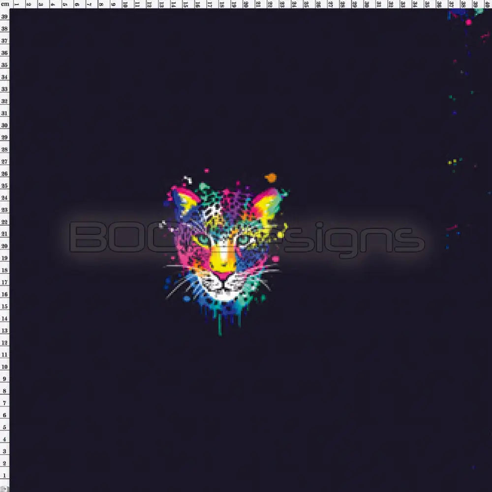 Spandex P100 Leopard Jumbo Splat Black Project Panel