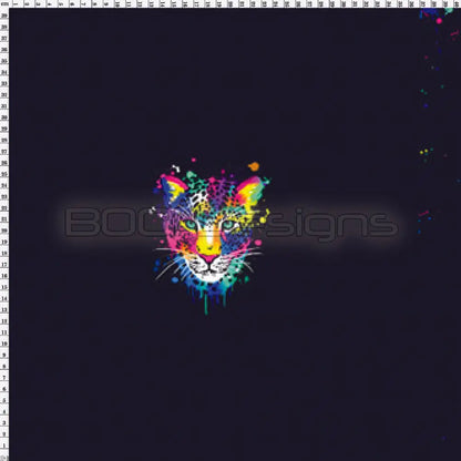 Spandex P100 Leopard Jumbo Splat Black Project Panel