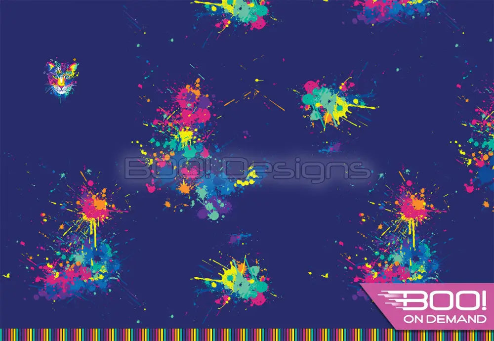 Spandex P100 Leopard Jumbo Splat Navy Project Panel
