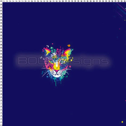 Spandex P100 Leopard Jumbo Splat Navy Project Panel