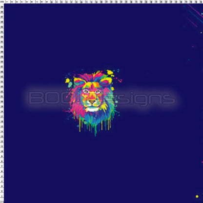 Spandex P100 Lion Jumbo Splat Navy Project Panel