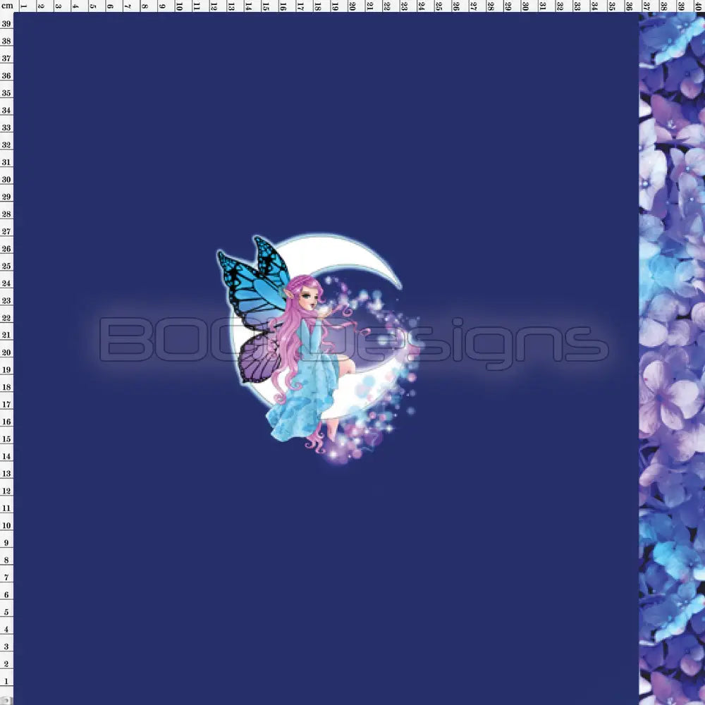 Spandex P100 Moon Fairy Hydrangeas Project Panel