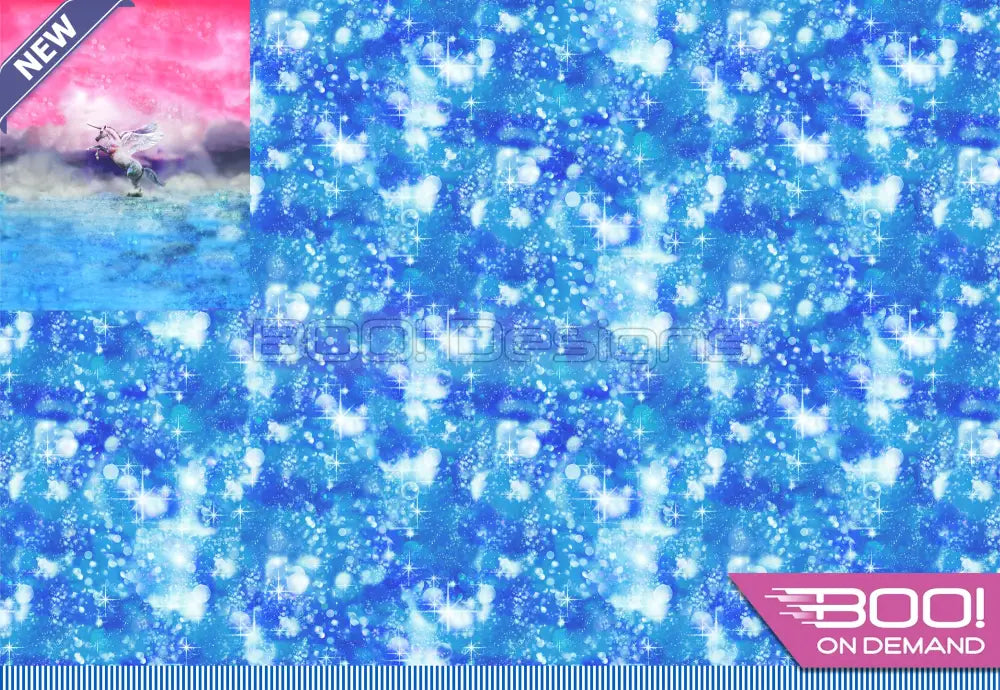 Spandex P100 Unicorn Sparkles Blue Project Panel