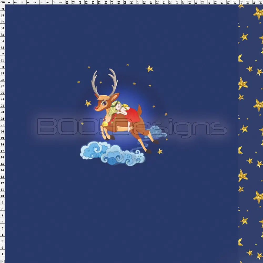 Spandex P100 Xmas Reindeer Girl Project Panel