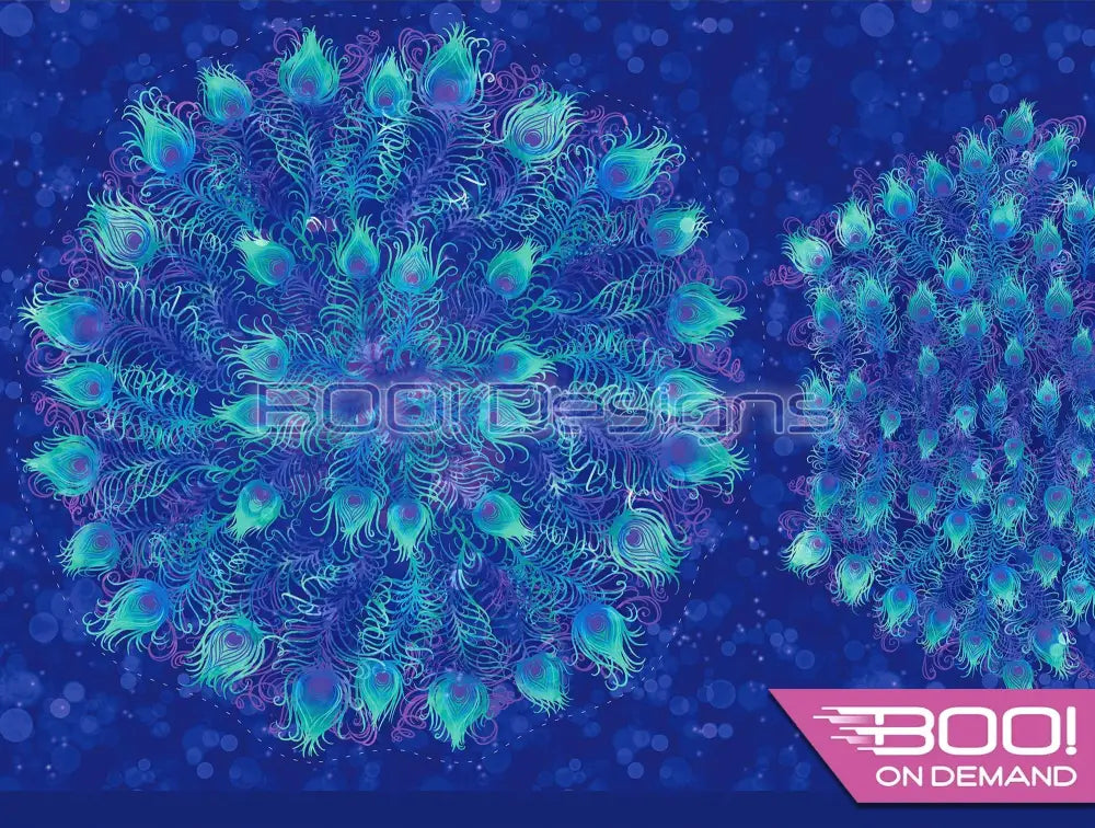 Spandex P105 Circle Panel Peacock Blue Project Panel