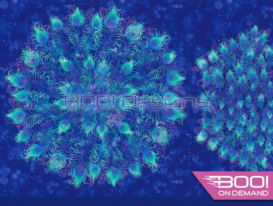 Spandex P105 Circle Panel Peacock Blue Project Panel