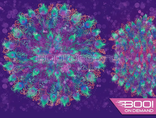 Spandex P105 Circle Panel Peacock Purple Project Panel