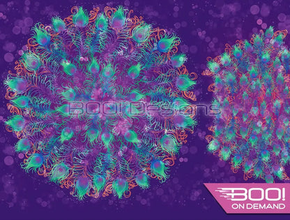 Spandex P105 Circle Panel Peacock Purple Project Panel