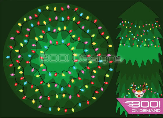Spandex P105 Circle Panel Reindeer Green Project Panel
