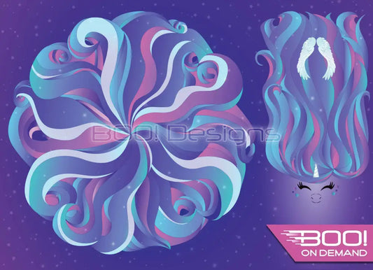 Spandex P105 Circle Panel Unicorn Pastel Purple Project Panel