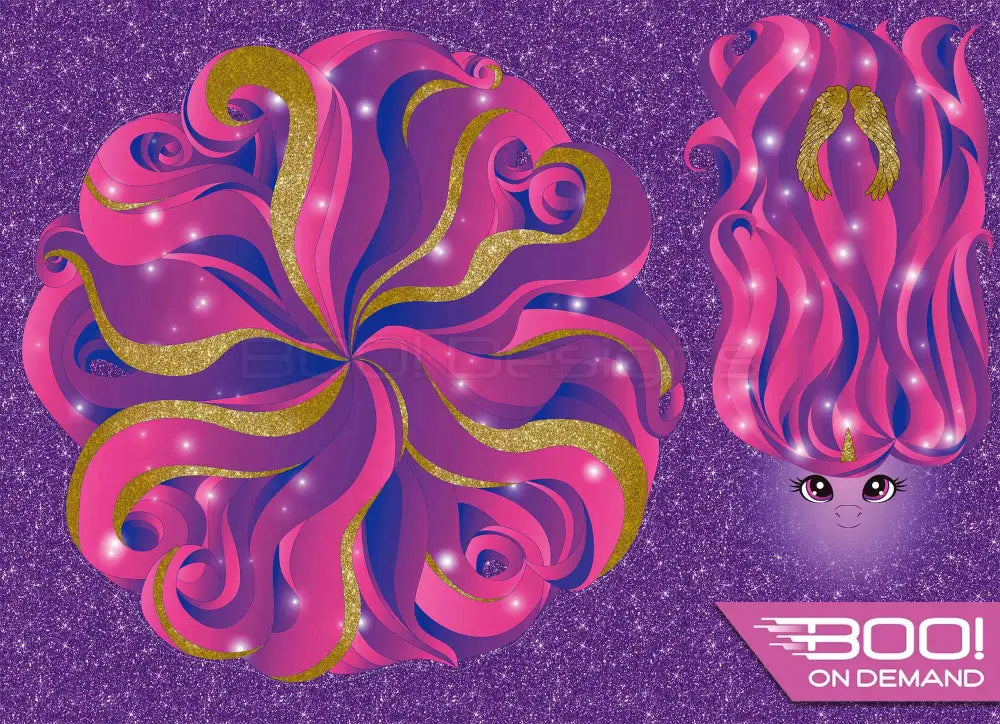 Spandex P105 Circle Panel Unicorn Pink/Purple Project Panel