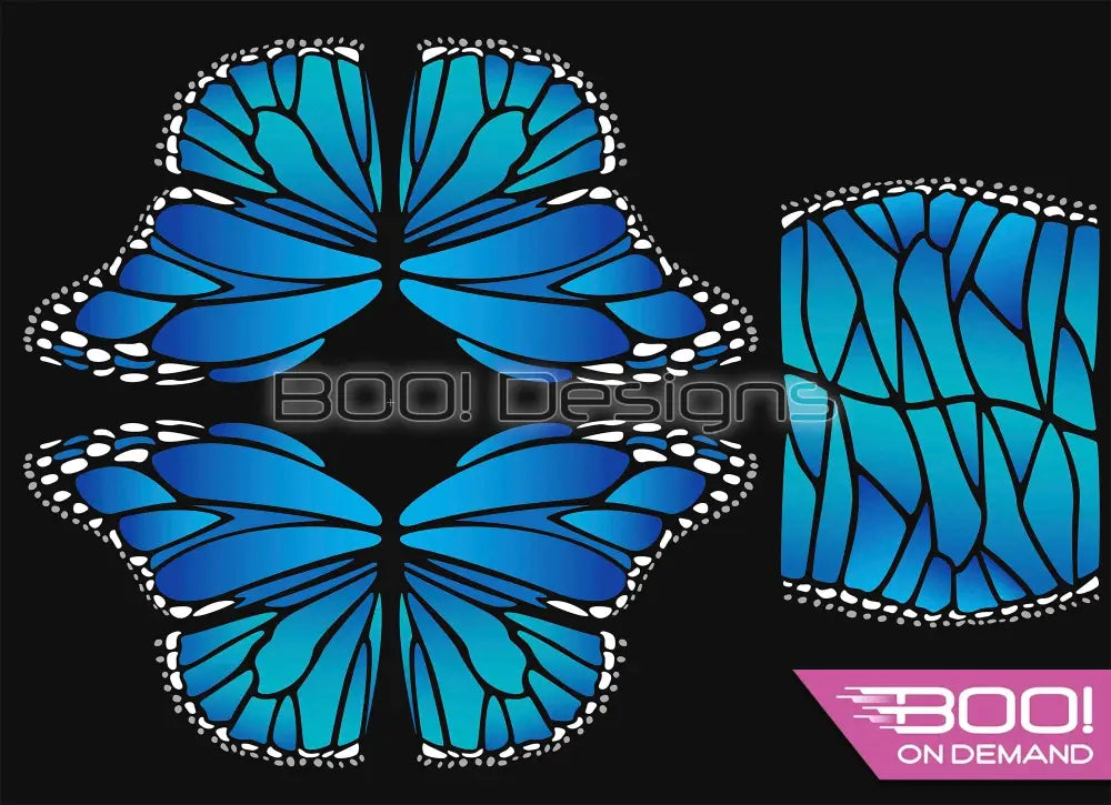 Spandex P105 Circle Panel Wings Blue Project Panel