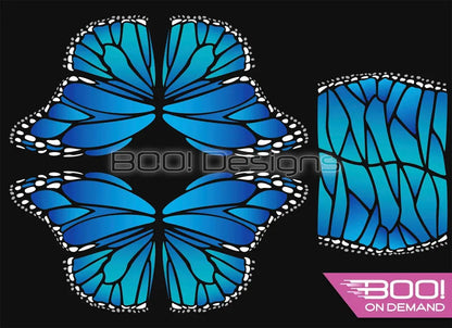 Spandex P105 Circle Panel Wings Blue Project Panel