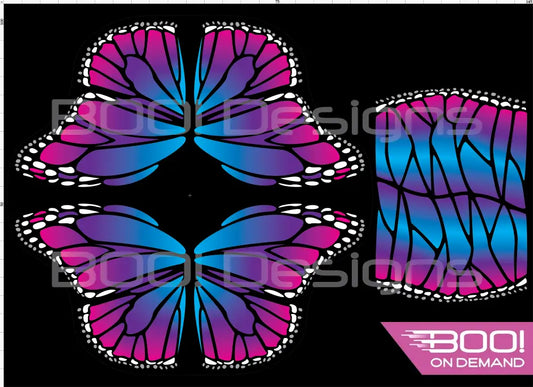 Spandex P105 Circle Panel Wings Pink Blue Project Panel