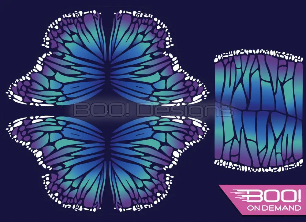 Spandex P105 Circle Panel Wings Purple Teal Project Panel