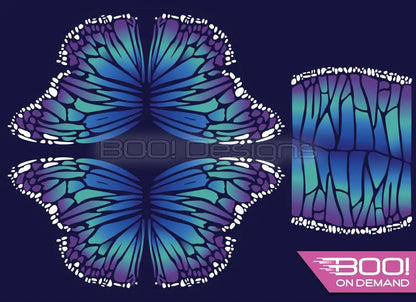 Spandex P105 Circle Panel Wings Purple Teal Project Panel