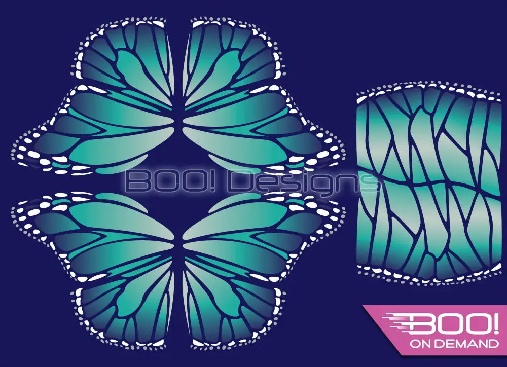 Spandex P105 Circle Panel Wings Teal Project Panel