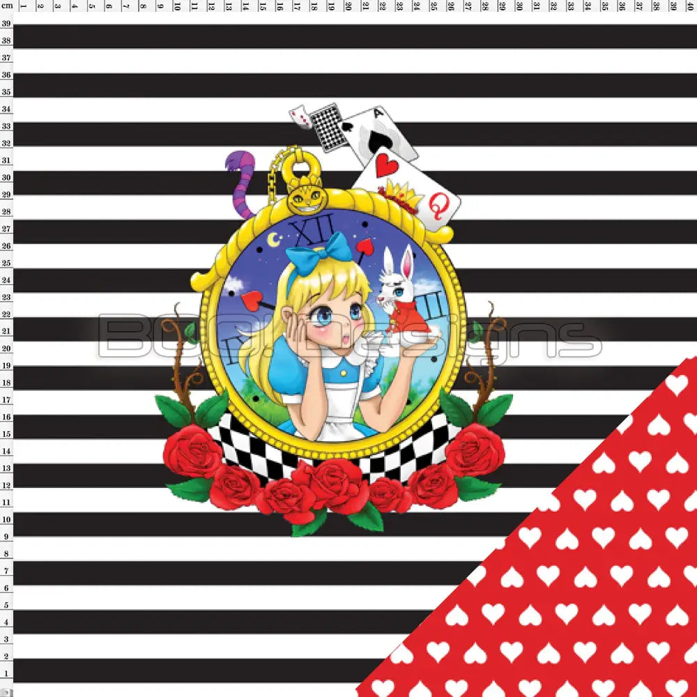 Spandex P125 Alice Hearts Red Project Panel