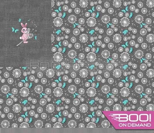 Spandex P125 Dandy Bunny Dandelions Denim Project Panel