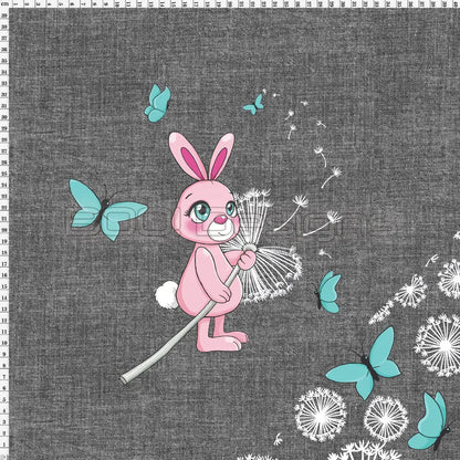 Spandex P125 Dandy Bunny Dandelions Denim Project Panel