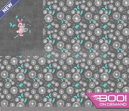 Spandex P125 Dandy Bunny Dandelions Denim Project Panel