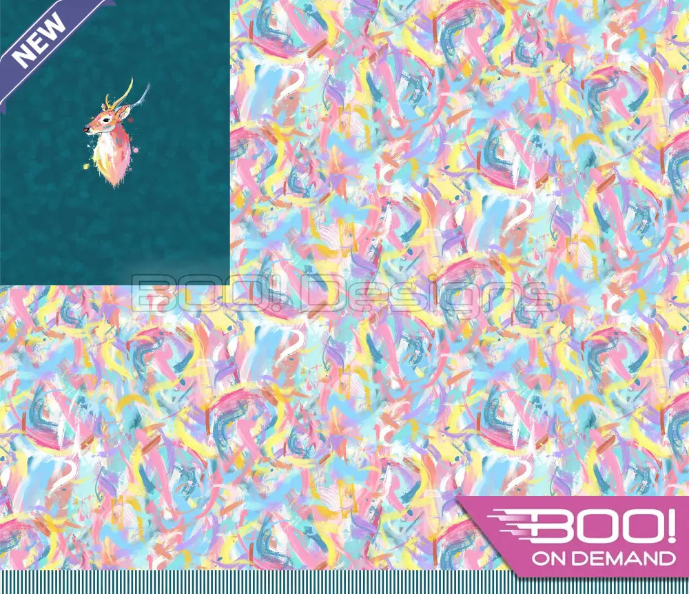 Spandex P125 Deer Abstract Project Panel