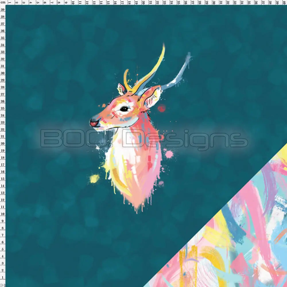 Spandex P125 Deer Abstract Project Panel