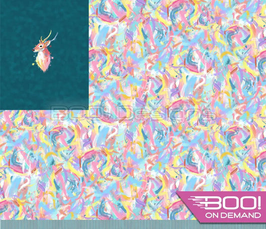 Spandex P125 Deer Abstract Project Panel