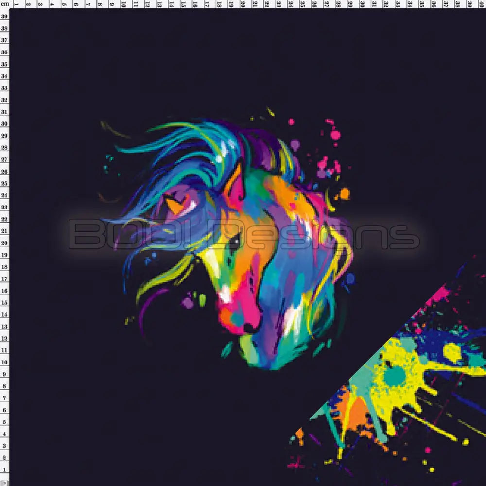 Spandex P125 Horse Jumbo Splat Black Project Panel