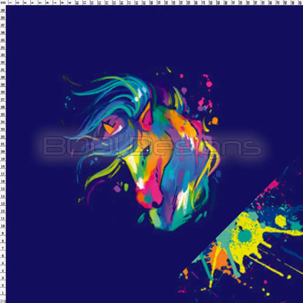 Spandex P125 Horse Jumbo Splat Navy Project Panel