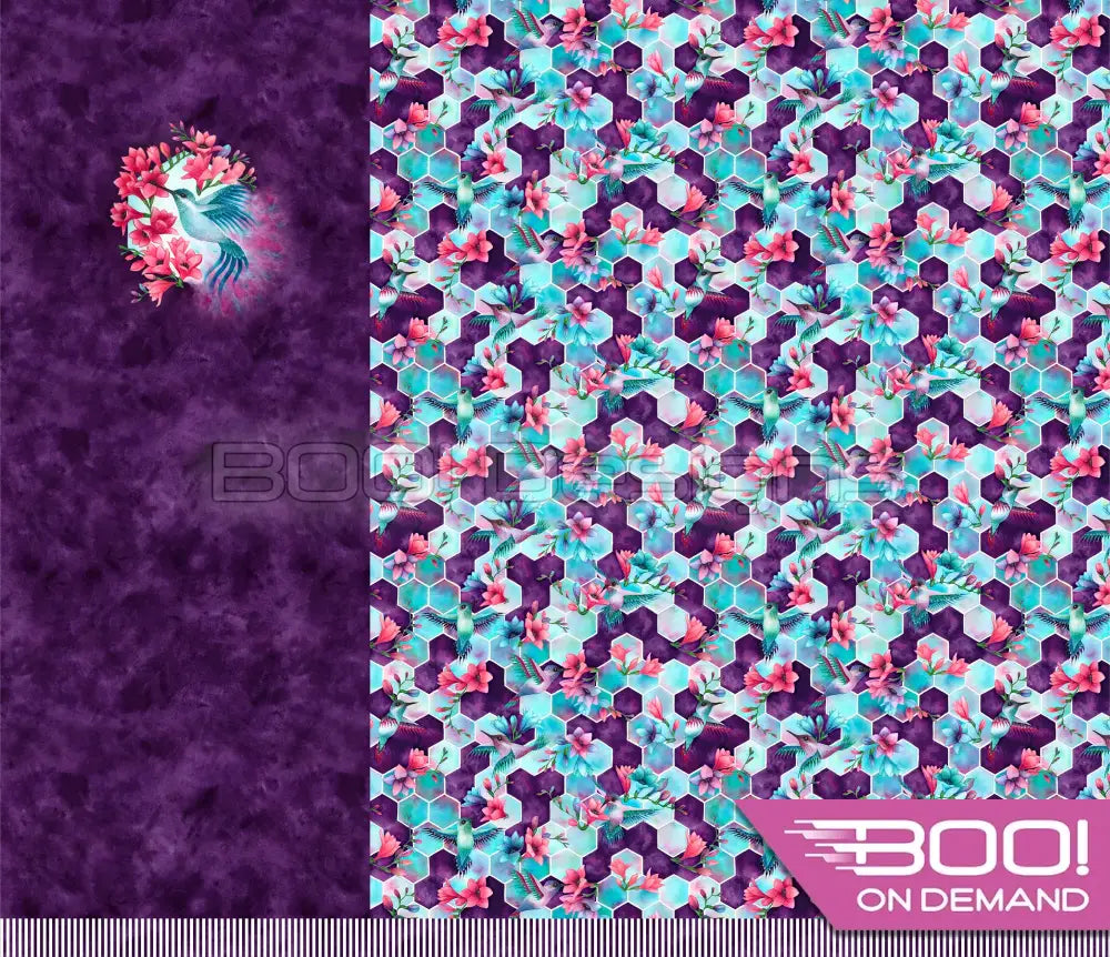 Spandex P125 Hummingbird Hex Birds Project Panel