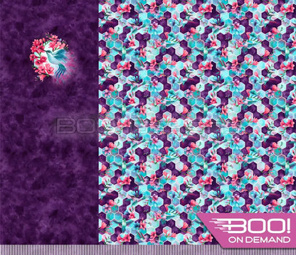 Spandex P125 Hummingbird Hex Birds Project Panel