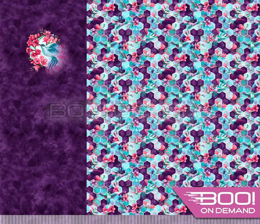 Spandex P125 Hummingbird Hex Birds Project Panel