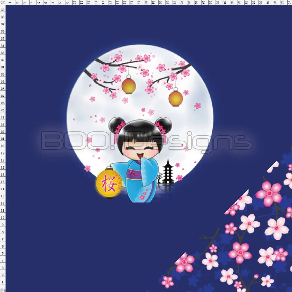 Spandex P125 Kokeshi Blossom Project Panel