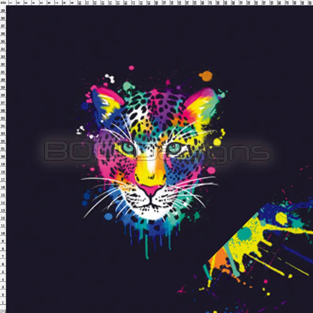 Spandex P125 Leopard Jumbo Splat Black Project Panel