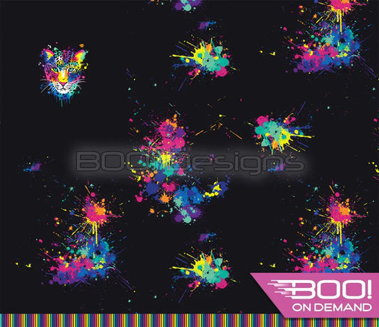 Spandex P125 Leopard Jumbo Splat Black Project Panel