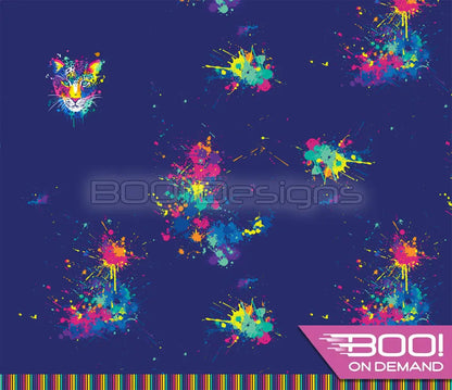 Spandex P125 Leopard Jumbo Splat Navy Project Panel