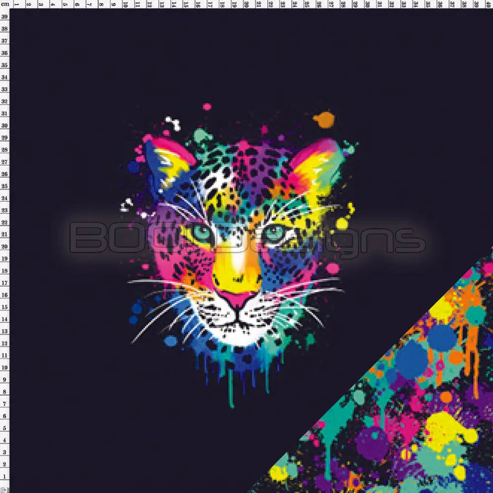 Spandex P125 Leopard Splat Black Project Panel