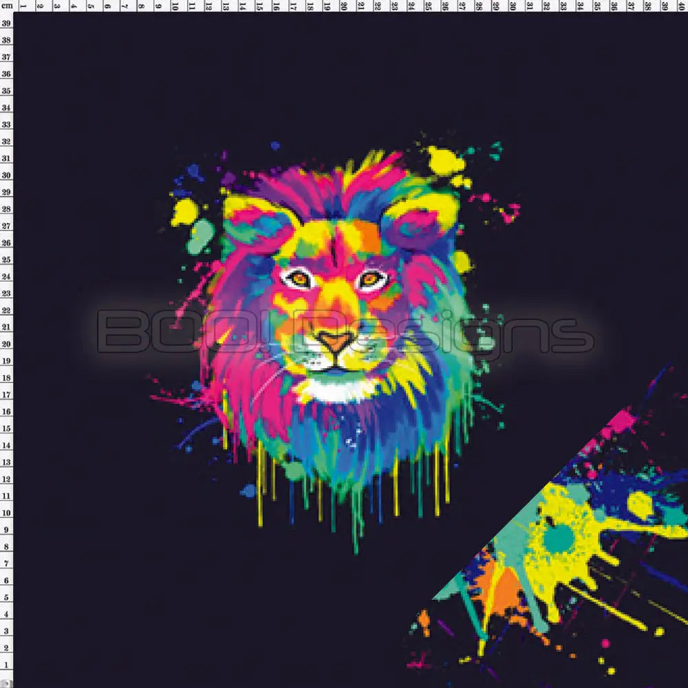Spandex P125 Lion Jumbo Splat Black Project Panel