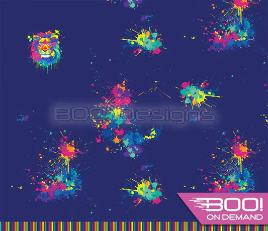 Spandex P125 Lion Jumbo Splat Navy Project Panel