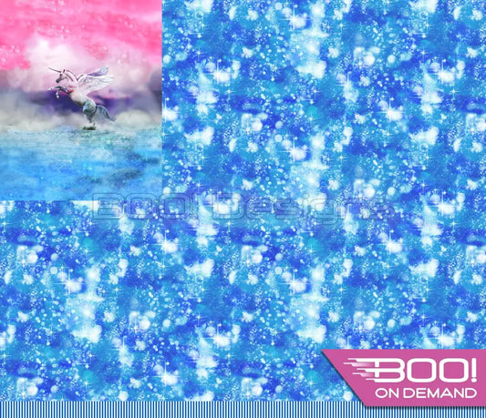 Spandex P125 Unicorn Sparkles Blue Project Panel